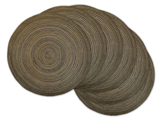 DII® Round Variegated Braided Polypropylene Placemats, 6ct. in Brown | 15" | Michaels®